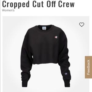 Cropped Champion Crewneck Sweatshirt NWOT